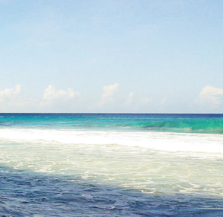 beautiful beach and tropical sea in indian ocean  Maldivesの写真素材