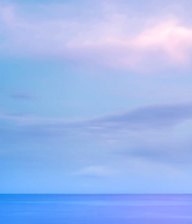 Seascape with clouds and blue sky. Abstract nature background.の写真素材