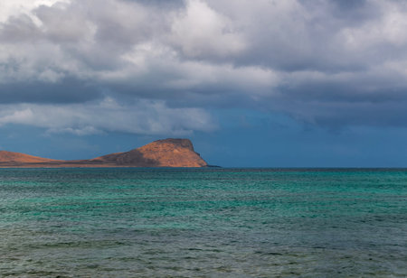 View of the island of Lanzarote, Canary Islands, Spain