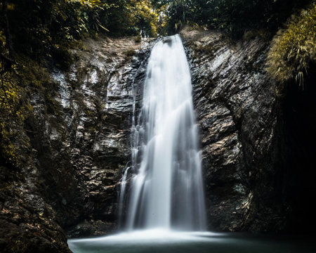Beautiful waterfall in the forest at Doi Inthanon National Park, Chiang Mai, Thailandの写真素材