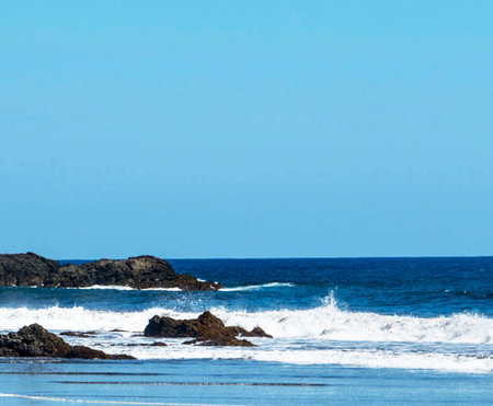 view of the beach in Lanzarote, Canary Islands, Spain