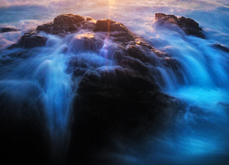 Beautiful sunrise over the sea in the morning. Landscape.
