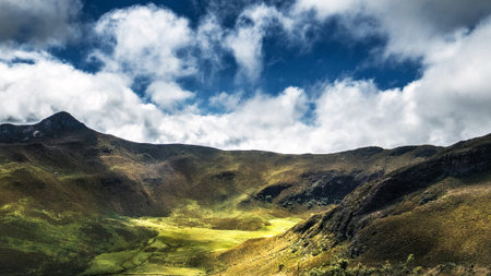 Panoramic view of the mountains in Cumbria, England