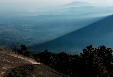 Mountain View at Doi Pha Tang in Chiangrai Province, Thailand.の写真素材