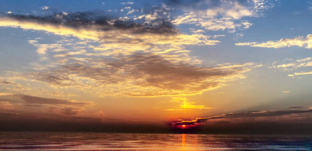 Sunset over the sea. Beautiful sunset over the sea. Sunset over the sea.