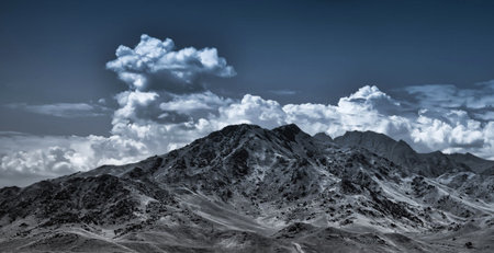 Mountain landscape in Himalayas, Ladakh, India.の写真素材