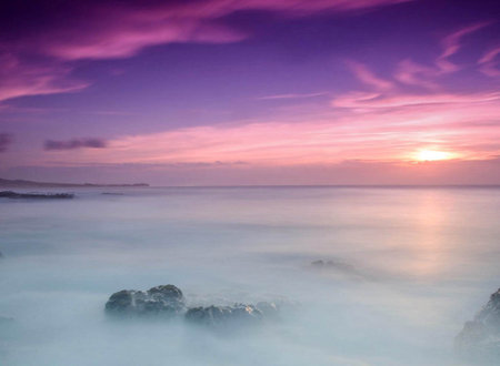 Beautiful sunset at the beach, Phuket, Thailand.