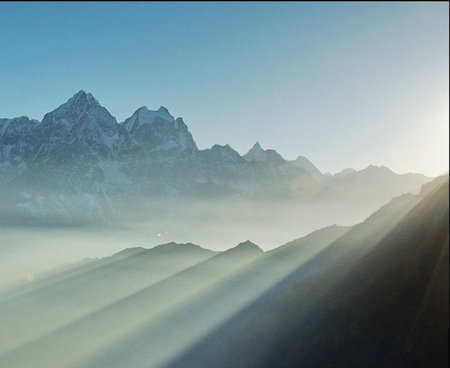 Mountain landscape in Himalayas, Uttarakhand, India