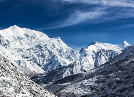 Beautiful view of the Annapurna Base Camp, Nepalの写真素材