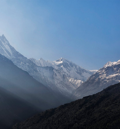 Mountain landscape in Himalayas, Annapurna Circuit, Nepal