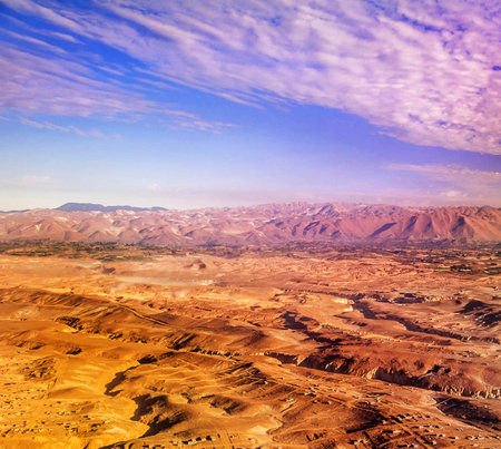 Aerial view of the Sahara desert in Morocco, Africa. HDR imageの写真素材