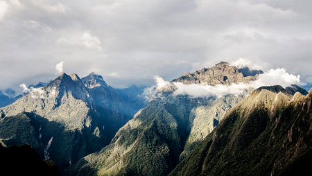 Mountains of the Annapurna Conservation Area, Nepal.の写真素材