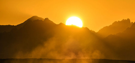 Sunset in the mountains of Gran Canaria, Canary Islands, Spain
