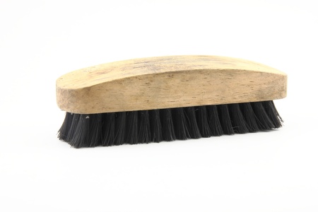 shoes brush on a white background の写真素材