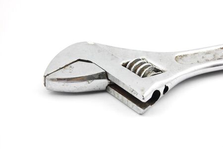 Adjustable wrench isolated on white background の写真素材