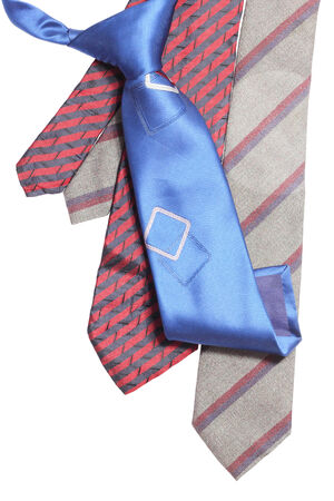 neckties isolated on white background の写真素材
