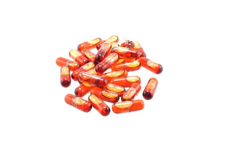 Pills isolated on white background の写真素材