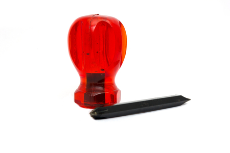 screwdriver with red grasp の写真素材