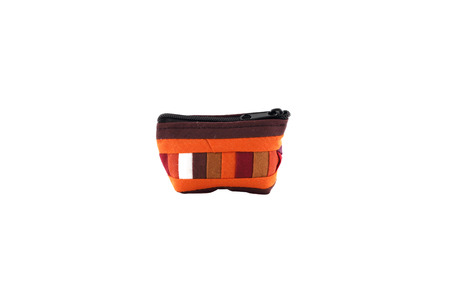 coin purse on isolated white backgroundの写真素材