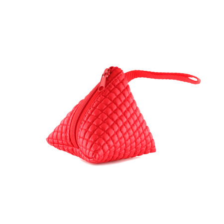 coin purse on isolated white backgroundの写真素材