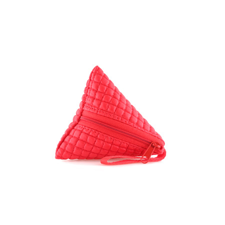 coin purse on isolated white backgroundの写真素材
