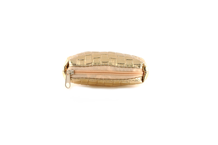 coin purse  on isolated white backgroundの写真素材