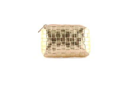 coin purse  on isolated white backgroundの写真素材