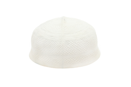kopiah hat for muslims isolated on white backgroundの写真素材