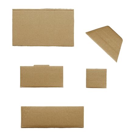 Packaging board isolated on white backgroundの写真素材