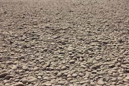 Gravel bed of the river bed