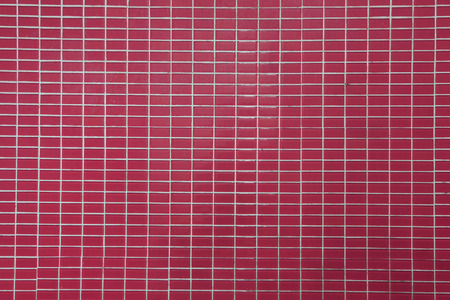 Wall and floor mosaic tiles red colorの写真素材
