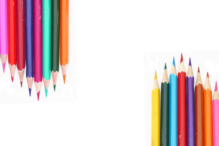 Colour pencils isolated on white background.の写真素材