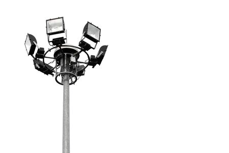 Light pole isolated on white background.の写真素材