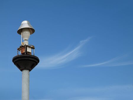 Light pole under the blue sky.の写真素材