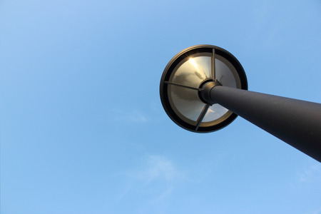 Light pole under the blue sky.の写真素材