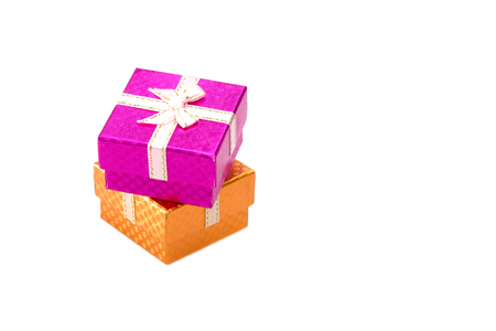 Gift box on white background.の写真素材