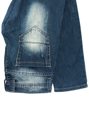 Blue jeans isolated on white background.の写真素材
