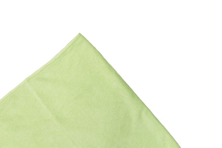 Green body towel isolated on white background.の写真素材