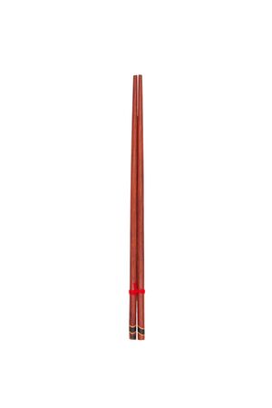 Top view : wooden chopsticks isolated on white background.の写真素材