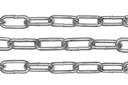 stainless chain isolated on white background.