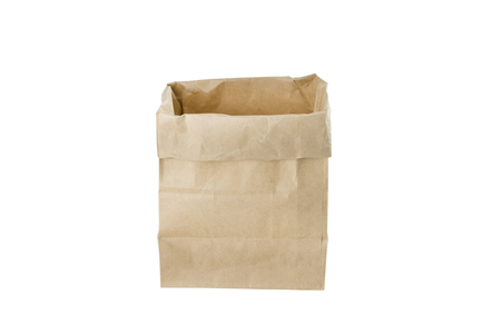 bag paper isolated on white background.の写真素材