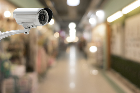 CCTV system security in the shopping mall.