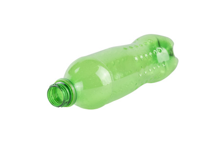 plastic bottle for recycling isolated on white background - clipping pathsの写真素材