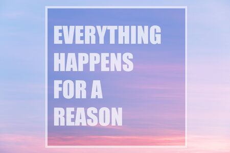 Inspirational quote with beautiful sky, dramatic sunset and sunrise - inspiring creative motivationの写真素材