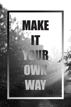 Inspirational quote and inspiring creative motivation for backgroundの写真素材