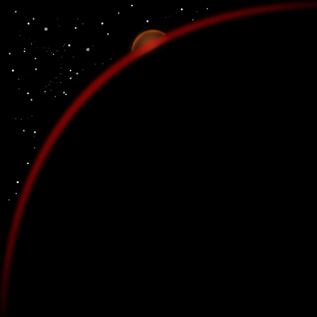 Abstract space with planet backgroundの写真素材