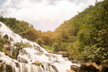 Mae Ya Waterfall at Chiangmai, Thailand - Beautiful Scene.の写真素材
