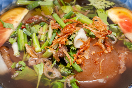Oxtail soup, traditional muslim food with ox tail puree with spices