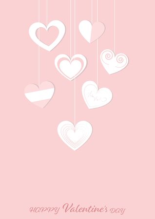 Happy valentines day greetings card design background - Vector illustration.のイラスト素材