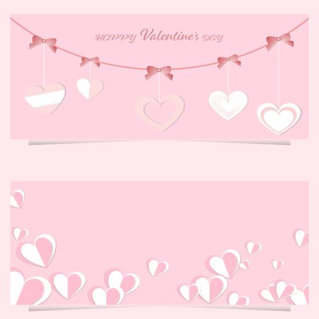 Happy valentines day greetings card design background - Vector illustration.のイラスト素材